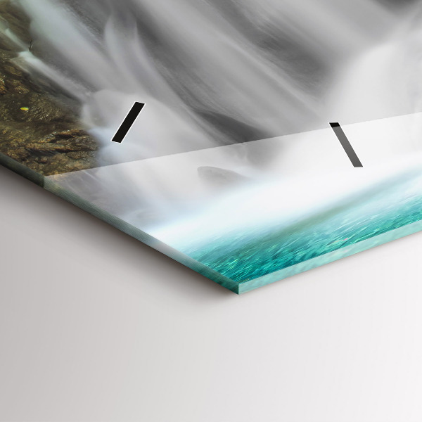 Ceas orizontale de perete din sticlă Cascada în Thailanda