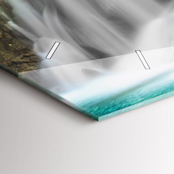 Ceas orizontale de perete din sticlă Cascada în Thailanda