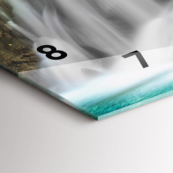 Ceas orizontale de perete din sticlă Cascada în Thailanda