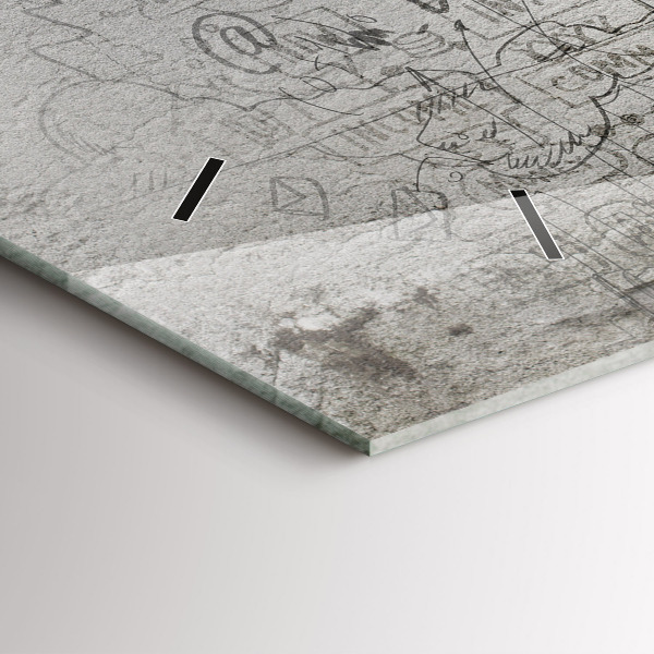 Ceas orizontale de perete din sticlă Schița orașului