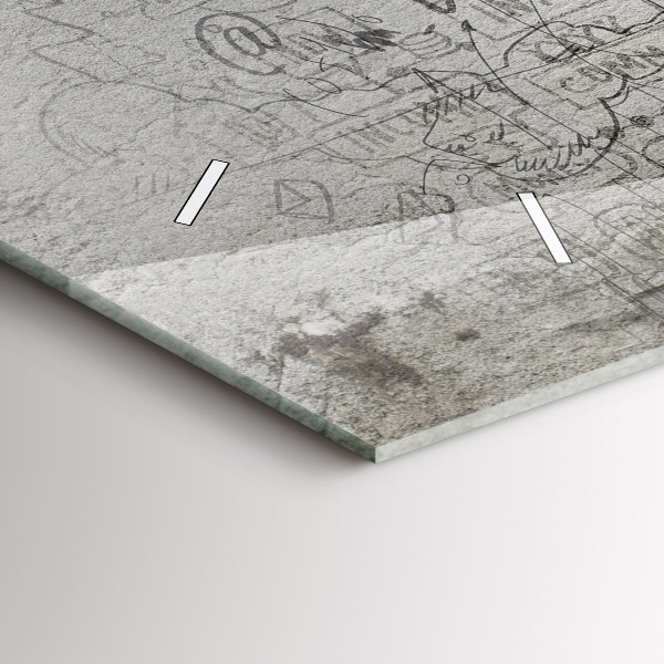 Ceas orizontale de perete din sticlă Schița orașului