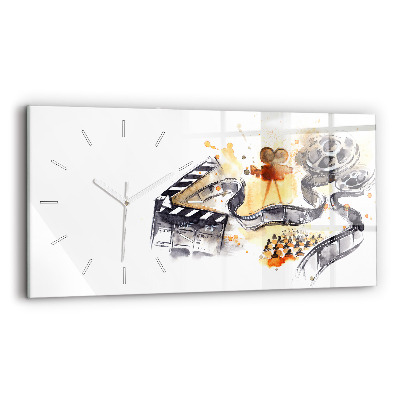 Ceas orizontale de perete din sticlă Cinematografia camerei