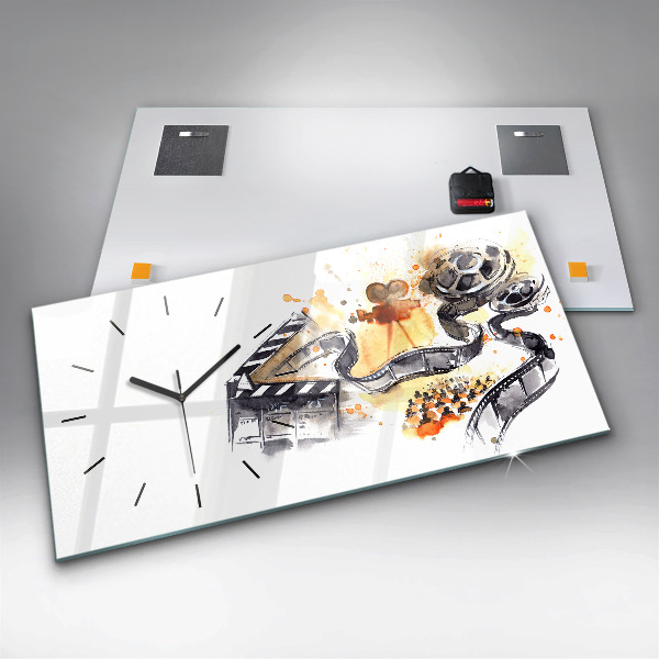 Ceas orizontale de perete din sticlă Cinematografia camerei