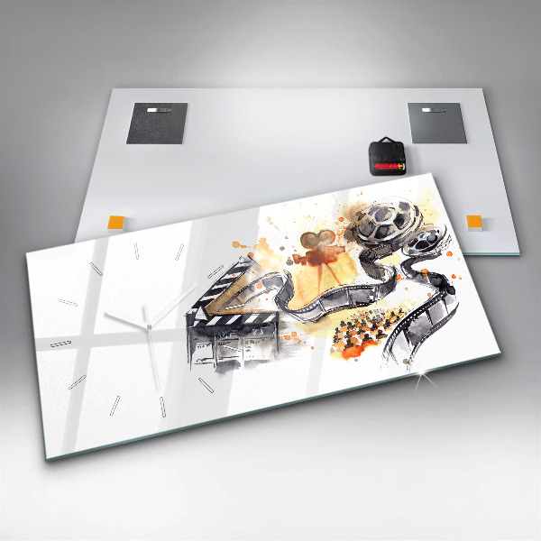 Ceas orizontale de perete din sticlă Cinematografia camerei