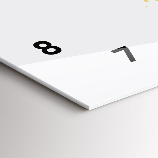 Ceas orizontale de perete din sticlă Ilustrație pentru căști