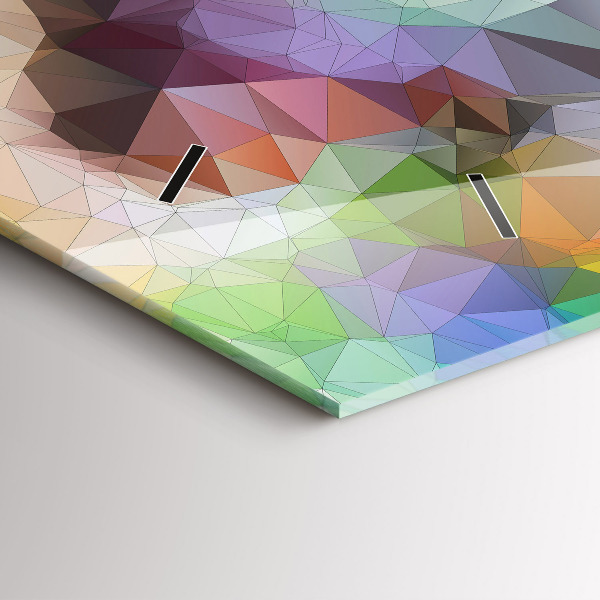 Ceas orizontale de perete din sticlă Ochiul uman colorat