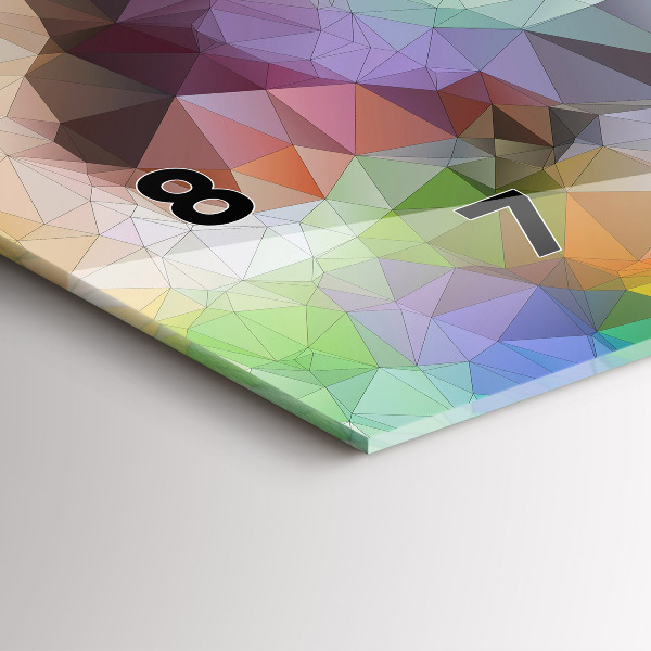 Ceas orizontale de perete din sticlă Ochiul uman colorat