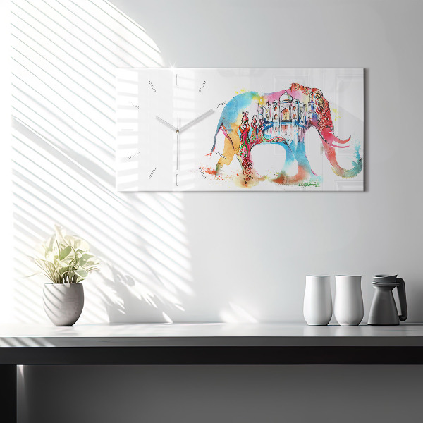 Ceas orizontale de perete din sticlă cultura indiană