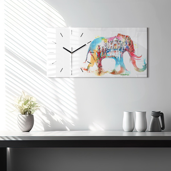 Ceas orizontale de perete din sticlă cultura indiană