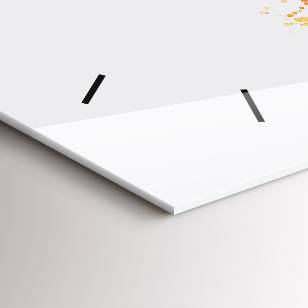 Ceas orizontale de perete din sticlă Bicicleta pictata