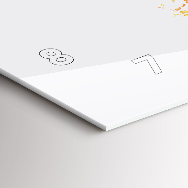 Ceas orizontale de perete din sticlă Bicicleta pictata