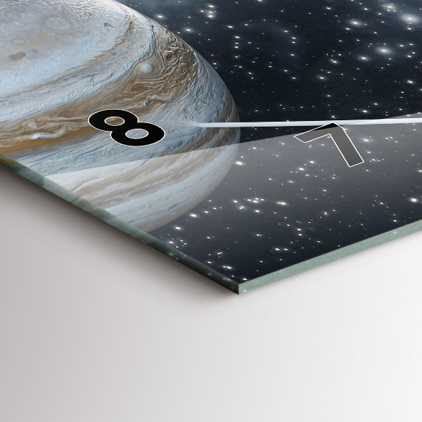 Ceas orizontale de perete din sticlă Sistemul solar