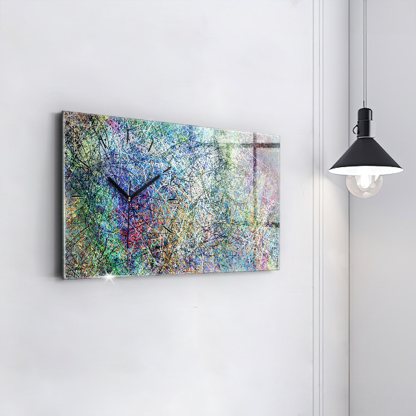 Ceas orizontale de perete din sticlă Abstracția - Emoții