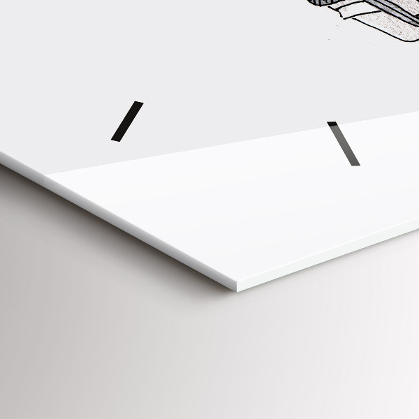 Ceas orizontale de perete din sticlă Oameni păpuși