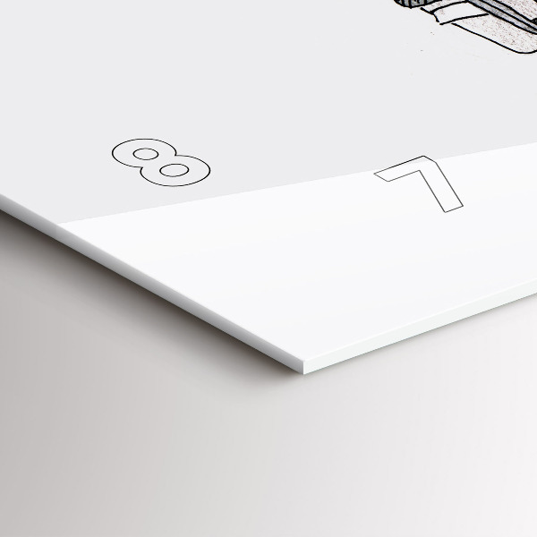 Ceas orizontale de perete din sticlă Oameni păpuși