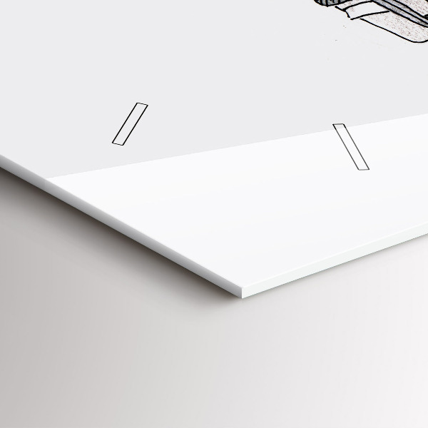 Ceas orizontale de perete din sticlă Oameni păpuși