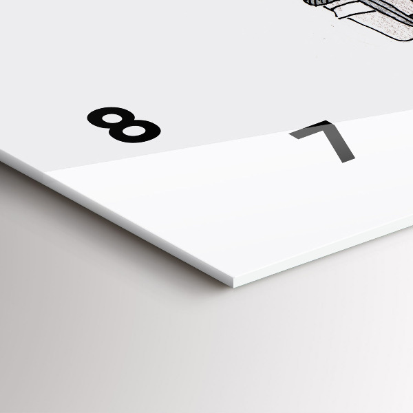 Ceas orizontale de perete din sticlă Oameni păpuși