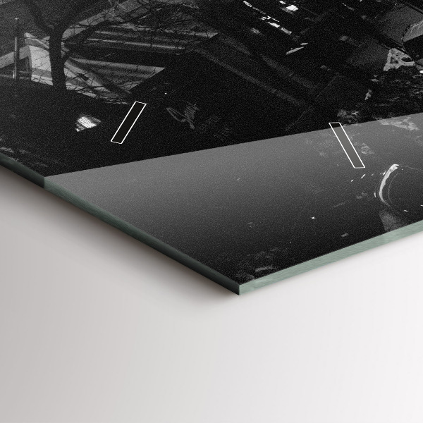 Ceas orizontale de perete din sticlă Străzile orașului Chicago