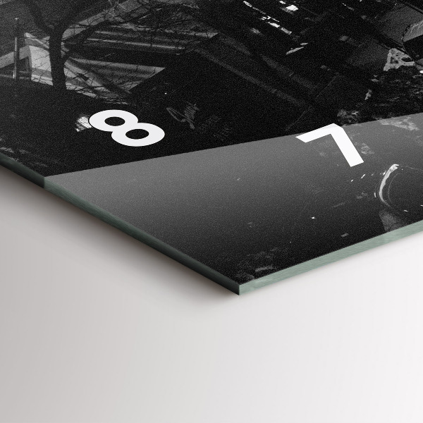 Ceas orizontale de perete din sticlă Străzile orașului Chicago