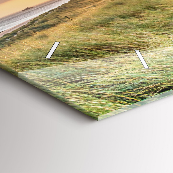 Ceas orizontale de perete din sticlă Far