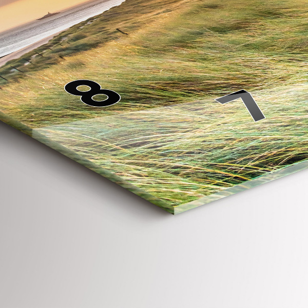 Ceas orizontale de perete din sticlă Far