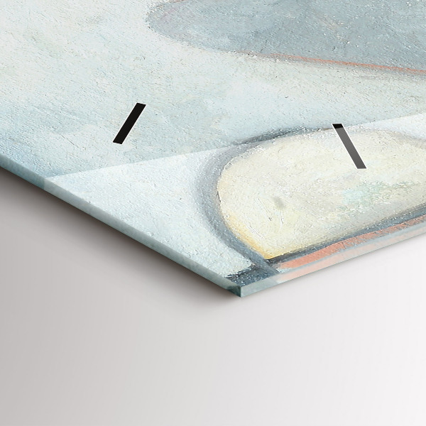 Ceas orizontale de perete din sticlă Pictura abstractă