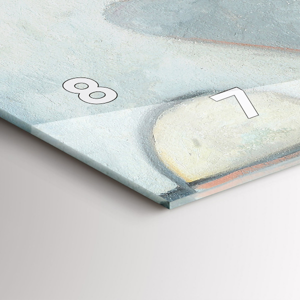 Ceas orizontale de perete din sticlă Pictura abstractă