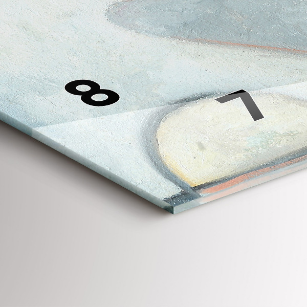 Ceas orizontale de perete din sticlă Pictura abstractă