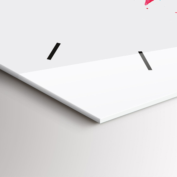 Ceas orizontale de perete din sticlă Papagal roșu colorat