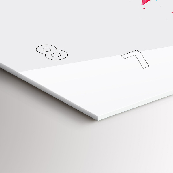 Ceas orizontale de perete din sticlă Papagal roșu colorat