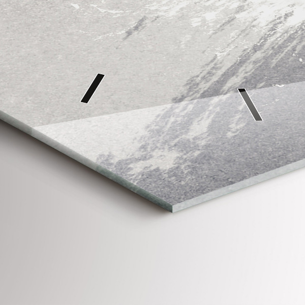 Ceas orizontale de perete din sticlă Femeie – acuarele