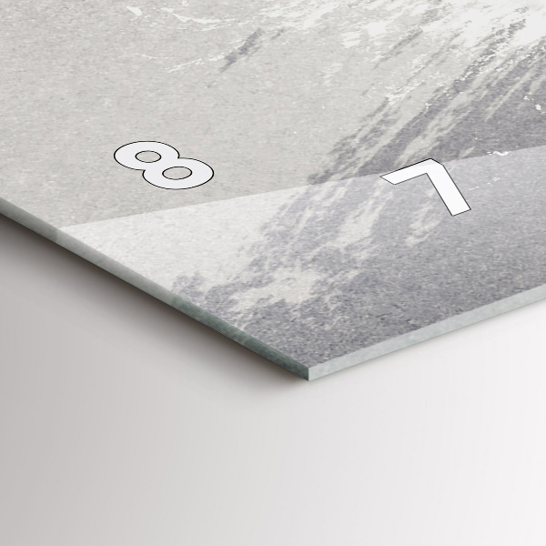 Ceas orizontale de perete din sticlă Femeie – acuarele