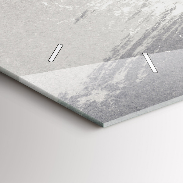 Ceas orizontale de perete din sticlă Femeie – acuarele