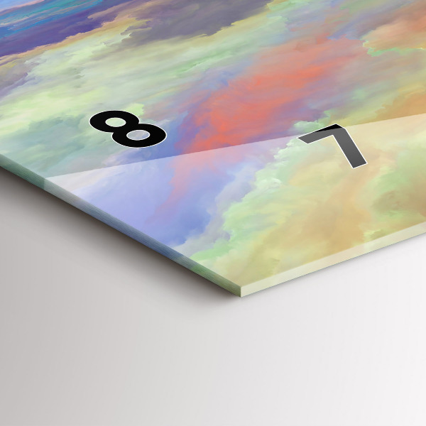 Ceas orizontale de perete din sticlă Peisaj abstract