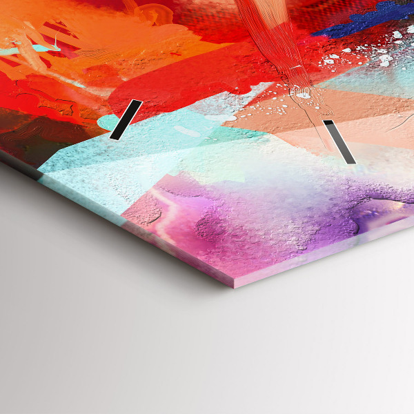 Ceas orizontale de perete din sticlă Rânduri de condimente