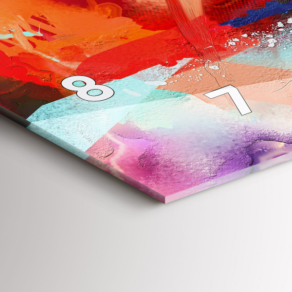 Ceas orizontale de perete din sticlă Rânduri de condimente