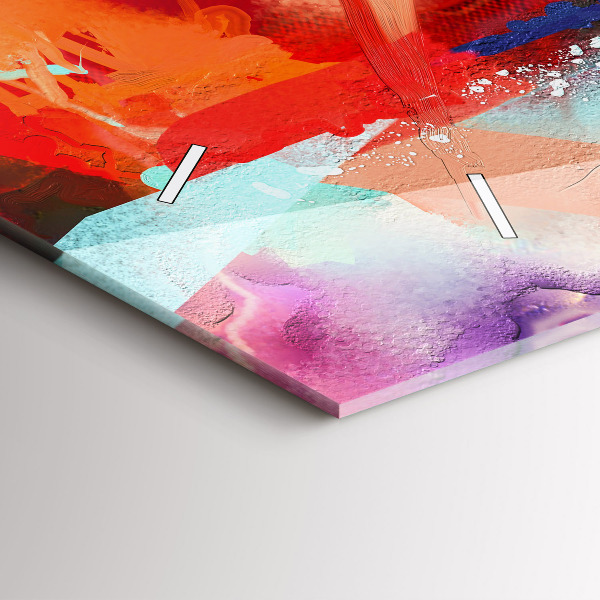 Ceas orizontale de perete din sticlă Rânduri de condimente