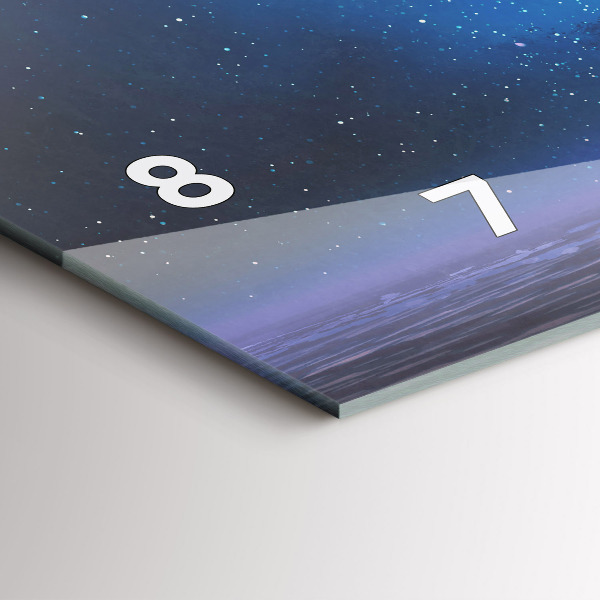 Ceas orizontale de perete din sticlă Nava cu vele fantezie