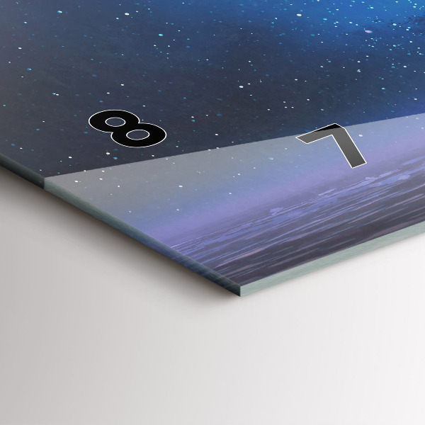 Ceas orizontale de perete din sticlă Nava cu vele fantezie