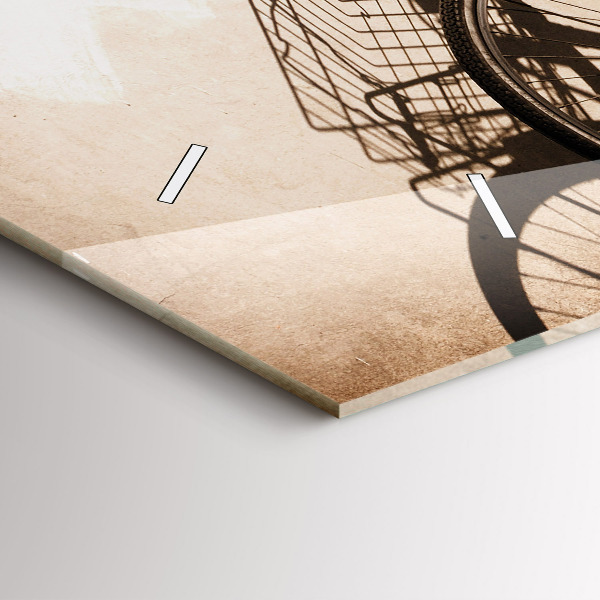 Ceas orizontale de perete din sticlă bicicleta italiană