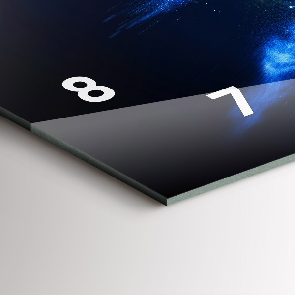 Ceas orizontale de perete din sticlă Papagal colorat