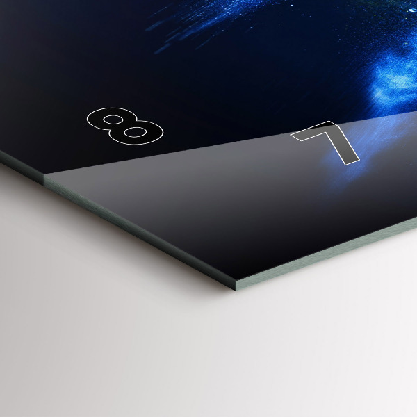 Ceas orizontale de perete din sticlă Papagal colorat