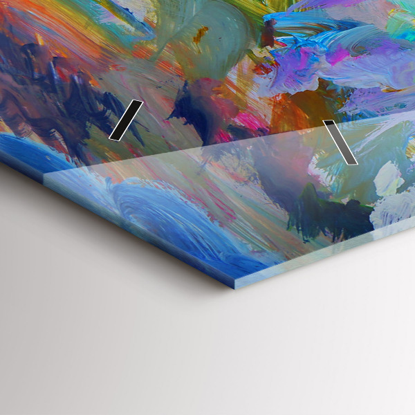 Ceas orizontale de perete din sticlă Balerina pictată