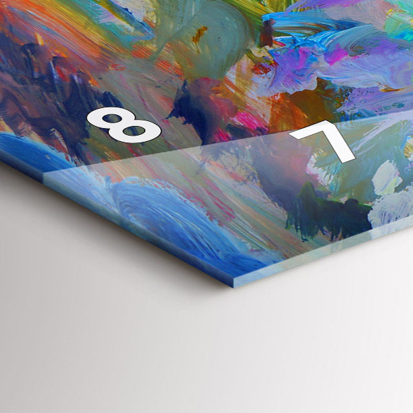 Ceas orizontale de perete din sticlă Balerina pictată