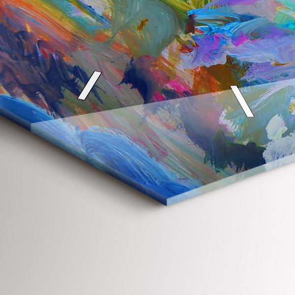 Ceas orizontale de perete din sticlă Balerina pictată