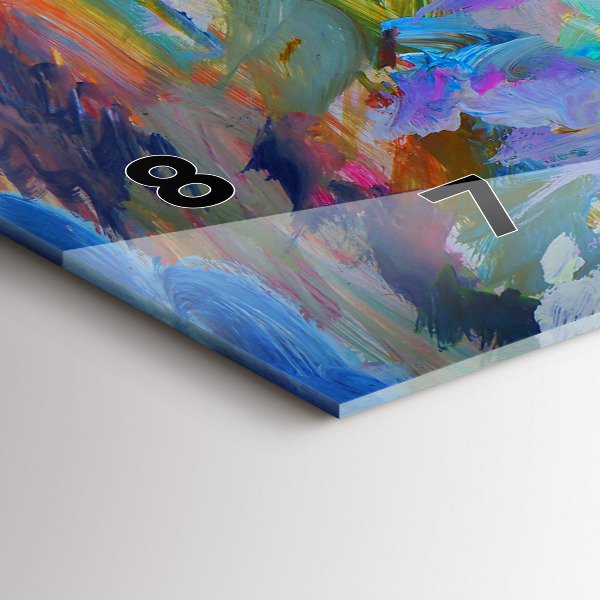 Ceas orizontale de perete din sticlă Balerina pictată