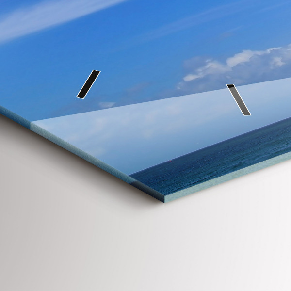 Ceas orizontale de perete din sticlă Far