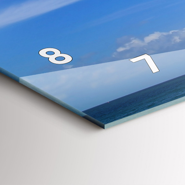 Ceas orizontale de perete din sticlă Far