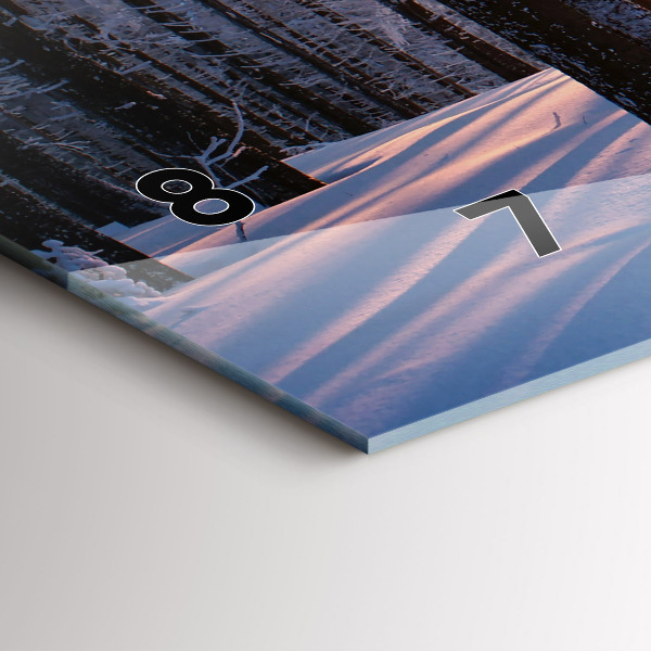 Ceas orizontale de perete din sticlă Apus de soare din pădure