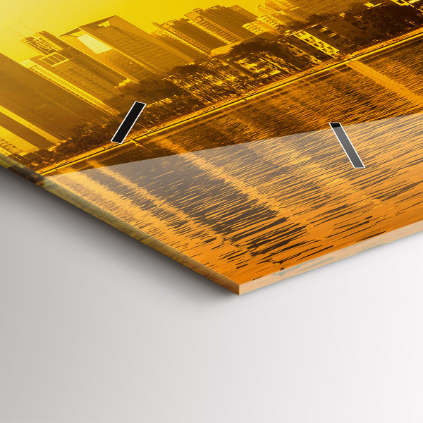 Ceas orizontale de perete din sticlă Râul Zhujiang